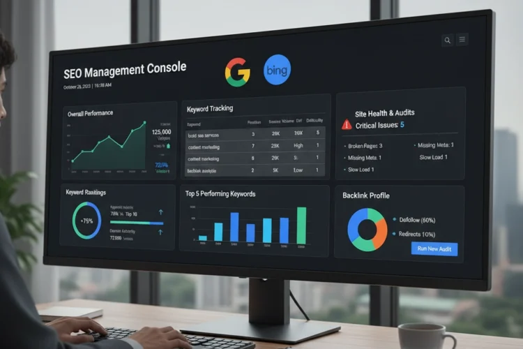داشبورد مدیریتی سئو