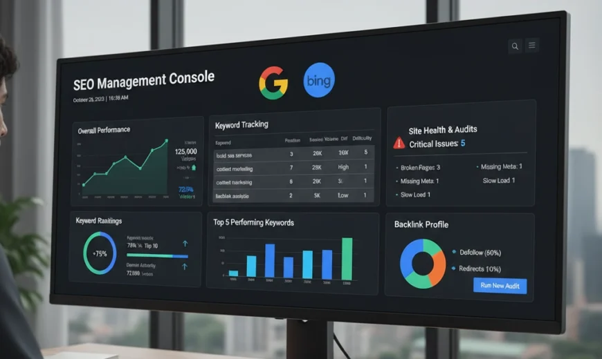 داشبورد مدیریتی سئو